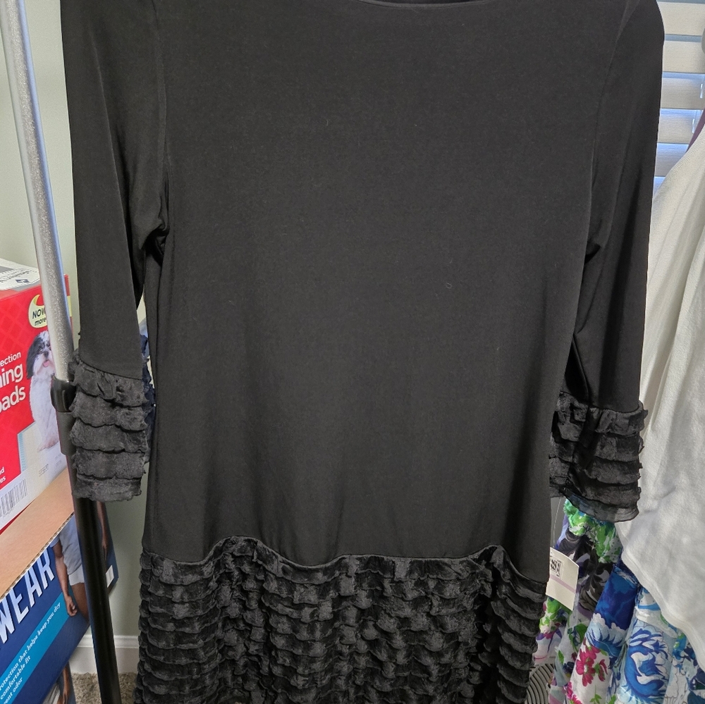 Donna Morgan Black Long Sleeve Dress